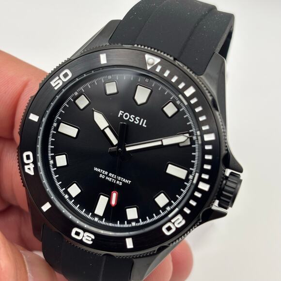 Fossil Dalton BQM2886 Men’s 42mm Black Silicone Strap Quartz Watch NIBWT - Picture 17 of 17